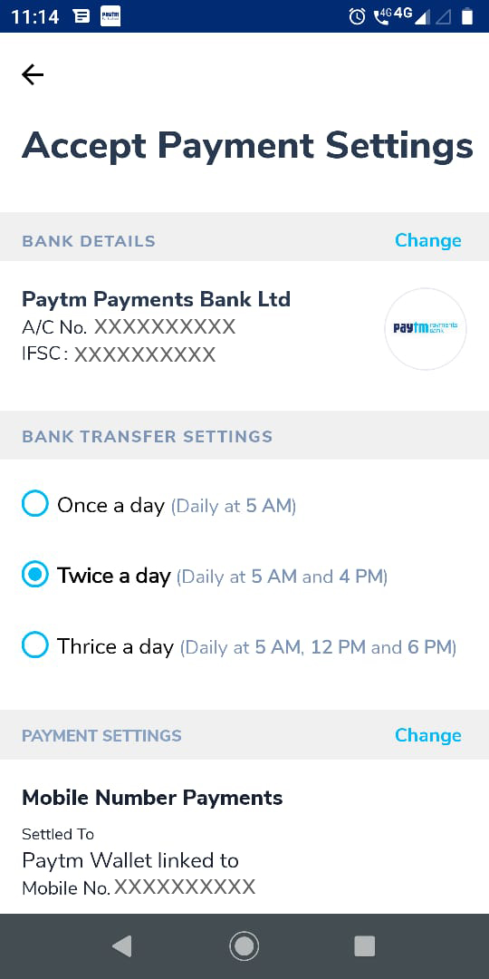 Remove Paytm Merchant Account